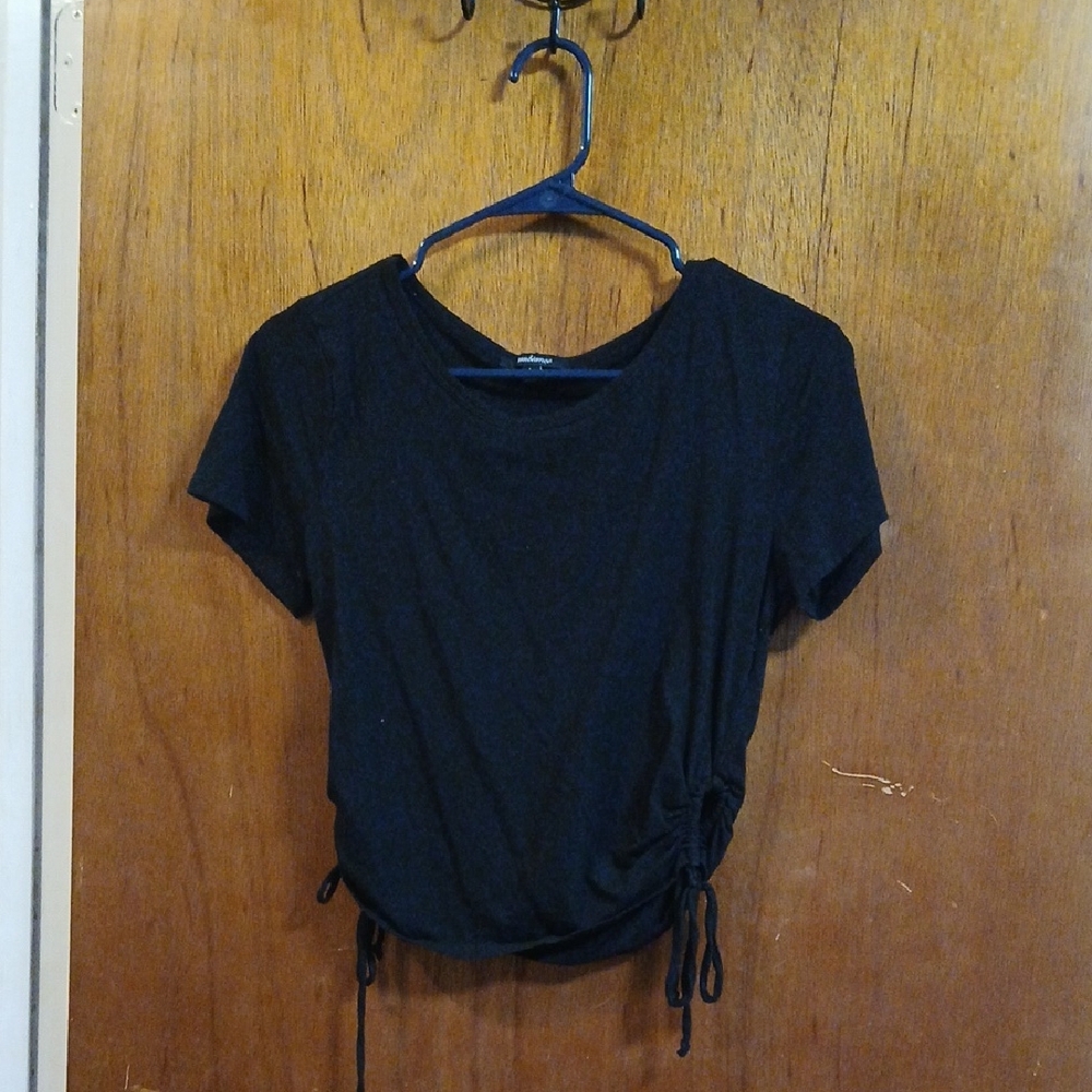 Ambiance Black Short Sleeve Top
